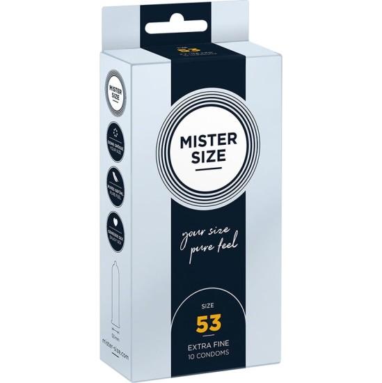 Mister Size CONDOM SIZE M 53 MM (10 UNITS)