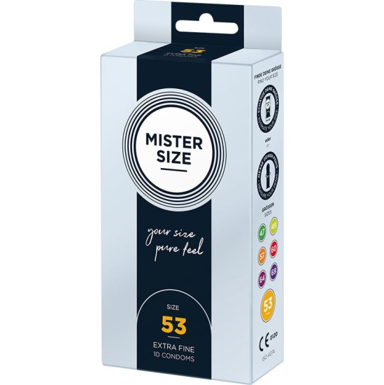 Mister Size CONDOM SIZE M 53 MM (10 UNITS)