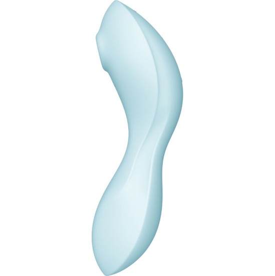 Satisfyer Connect SATISFYER - CURVY TRINITY 5 AIR PULSE STIMULATOR & VIBRATOR APP BLUE