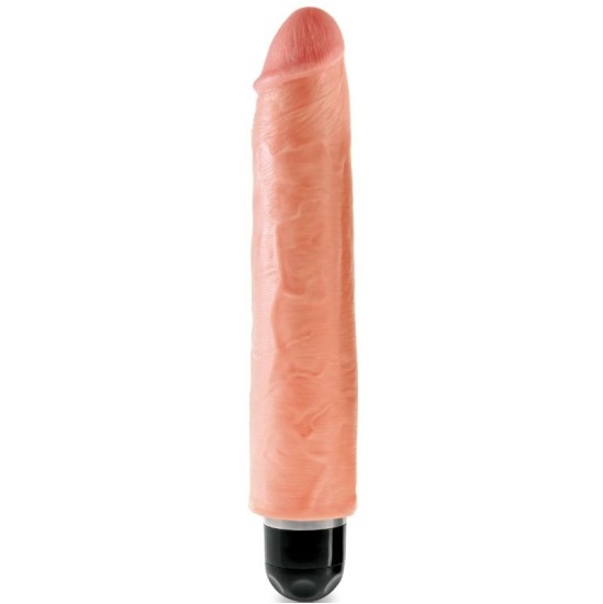 King Cock Loceklis 25.4 cm vibrējošs STIFFY - miesas krāsas