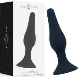 Intense Anal Toys Anālais spraudnis LĪMENIS 4 15.5CM melns