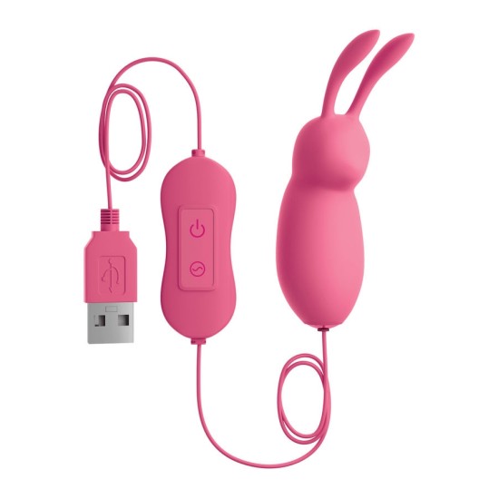 OMG CUTE RABBIT POWERFUL rozā VIBRATOR USB