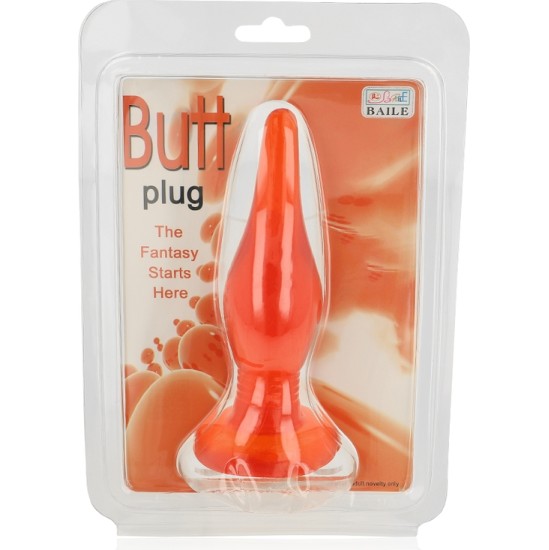 Baile Anal BAILE - sarkans SOFT TOUCH ANAL PLUG 14.2 CM