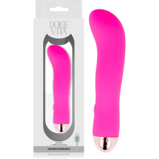 Dolce Vita RECHARGEABLE VIBRATOR TWO rozā 7 SPEEDS