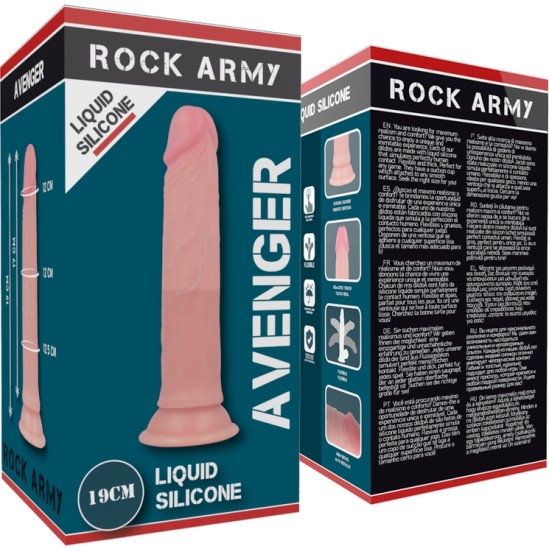 Rock Army Strap-on biksītes ar šķidrā silikona Dildo 19cm