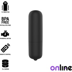 Online melnā krāsā Mini vibrējoša lode