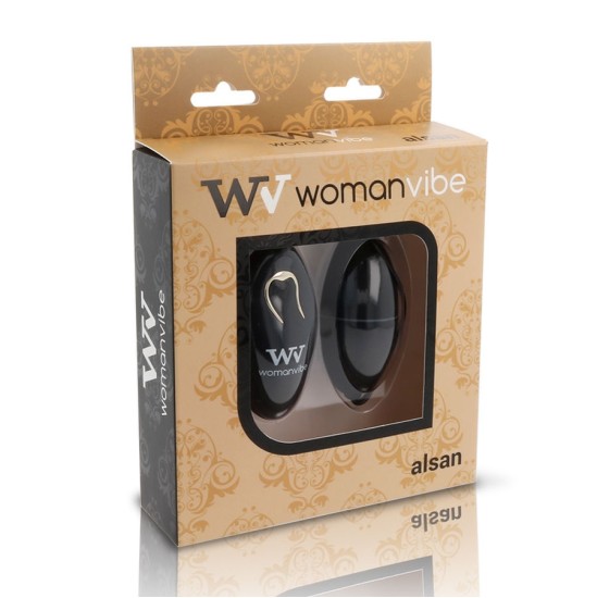 Womanvibe ALSAN EGG REMOTE CONTROL BLACK SILICONE BLACK