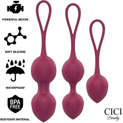 Cici Beauty PREMIUM SILICONE 3 VIBRATING KEGEL BEADID Kaugjuhtimispult
