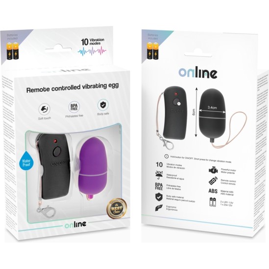 Online VIBRATING EGG WITH LILAC REMOTE CONTROL