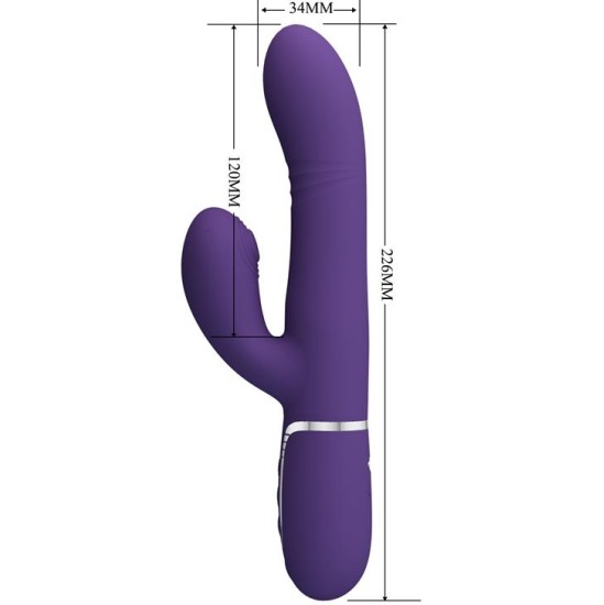 Prettylove Mariana Vibrator 4 in 1 Silicone Purple