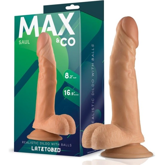 Max & Co Saul Realistic Dildo with Testicles Flesh 8,25 - 21 cm