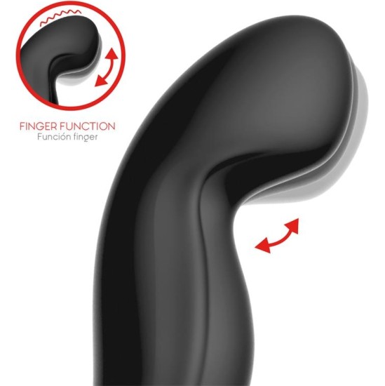 Action Convo Prostate Massager with Tapping and Finger Wiggle Function