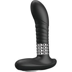 Prettylove Anal Masager with Rolling Beads Black