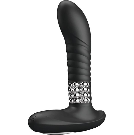 Prettylove Anal Masager with Rolling Beads Black