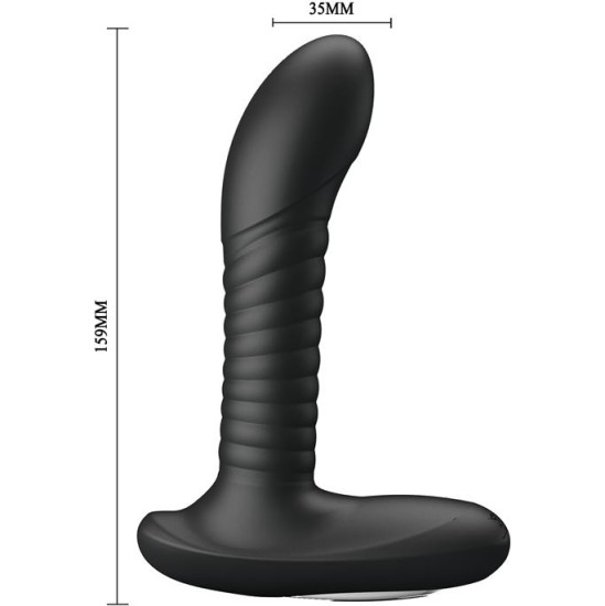 Prettylove Anal Masager with Rolling Beads Black