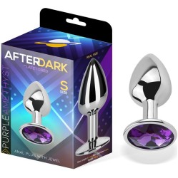 Afterdark Purple Amethyst Butt Plug with Jewel Size S Aluminium