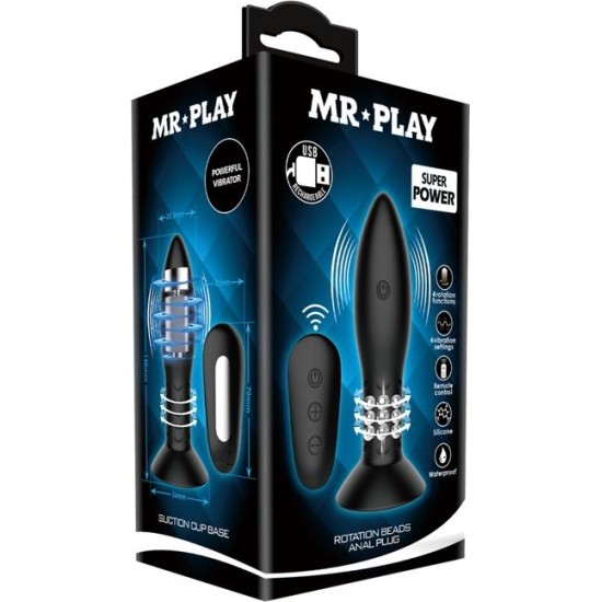 Mr Play Butt Plug with Vibration and Rotation