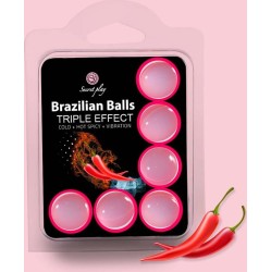 Secret Play Set 6 Brazilian Balls Triple Effect (Heat, Cold and Vibration)