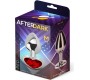 Afterdark Butt Plug with Heart Jewel Coraz?n Red Scarlet Size M