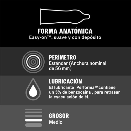 Durex Condoms Placer Prolongado 12ud