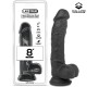 Liketrue Realistic Dildo Liquid Silicone Dual Layer 8 Black