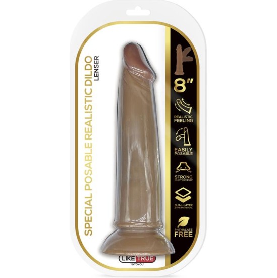 Liketrue Lenser Articulable-Posable Realistic Dildo 8 Brown