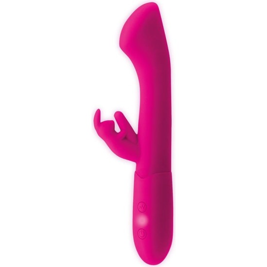 Goodies Cotton G-Spot and Rabbit Vibe USB Silicone Fuchsia