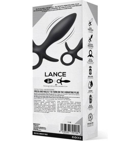 Tardenoche Lance Anal Plug Remote Control Liquified Silicone USB