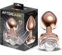Afterdark Rosegold Metal Anal Plug with White Rose Base - Size M