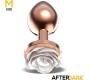 Afterdark Rosegold Metal Anal Plug with White Rose Base - Size M