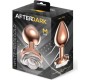 Afterdark Rosegold Metal Anal Plug with White Rose Base - Size M