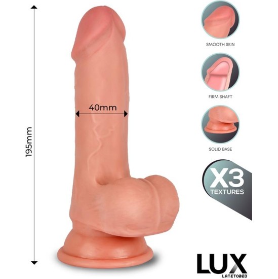 LUX Brant Triple Density Dildo with Balls 7.6