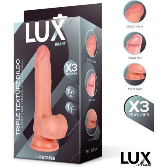 LUX Brant Triple Density Dildo with Balls 7.6