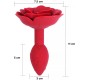 A-Gusto Rose Silicone Butt Plug Red