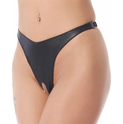 Bondage Play Open Brief Black One Size