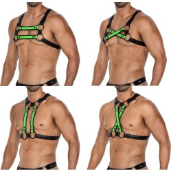 Cut4Men H4RNESS06 Chest Harness 4WAY Blazing Green One Size