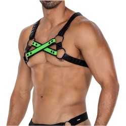 Cut4Men H4RNESS06 Chest Harness 4WAY Blazing Green One Size