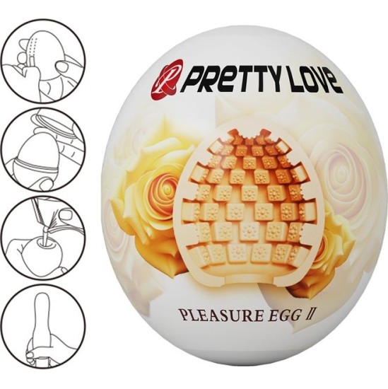 Prettylove Masturbator Egg Pleasure Egg II Orange