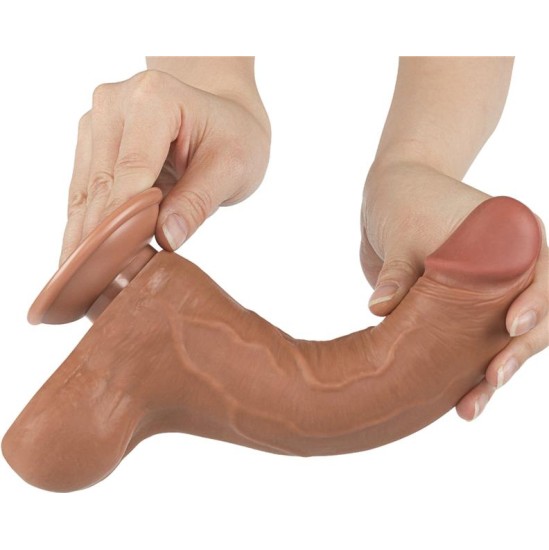 Lovetoy Dildo Sliding Skin 8.5 Brown