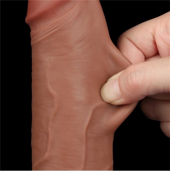 Lovetoy Dildo Sliding Skin 8.5 Brown