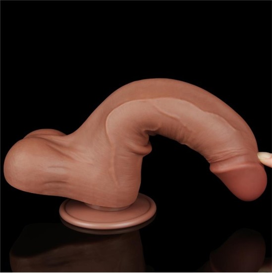Lovetoy Dildo Sliding Skin 8.5 Brown