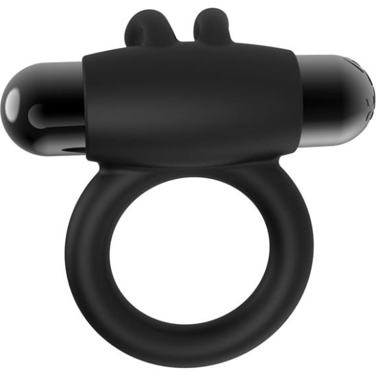 Latetobed Fermax Vibrating Ring with Rabbit USB Silicone Black