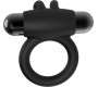 Latetobed Fermax Vibrating Ring with Rabbit USB Silicone Black