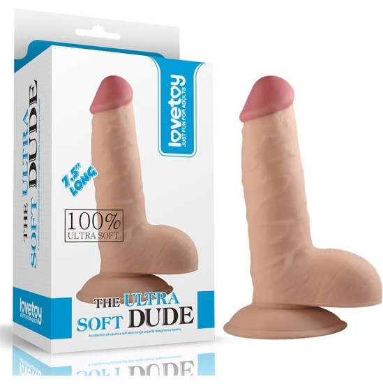 Lovetoy Dildo The Ultra Soft Dude 7.5 Flesh