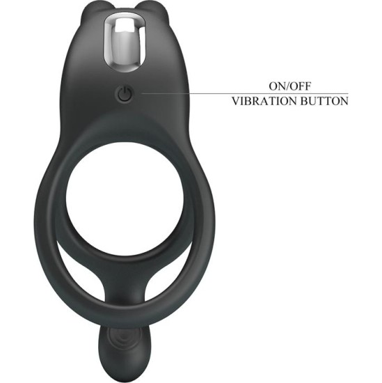 Prettylove Seth Vibrating Double Cock Ring