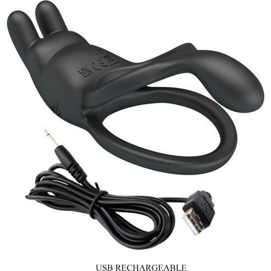 Prettylove Seth Vibrating Double Cock Ring