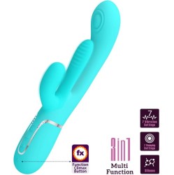 Prettylove Shania Tripple Rabbit Vibrator Turquoise
