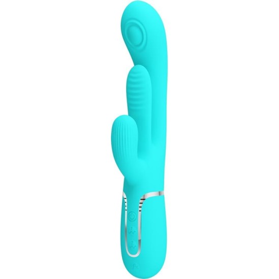 Prettylove Shania Tripple Rabbit Vibrator Turquoise