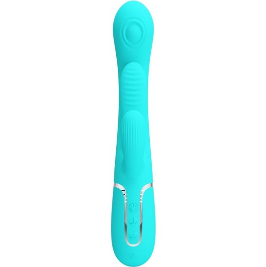 Prettylove Shania Tripple Rabbit Vibrator Turquoise