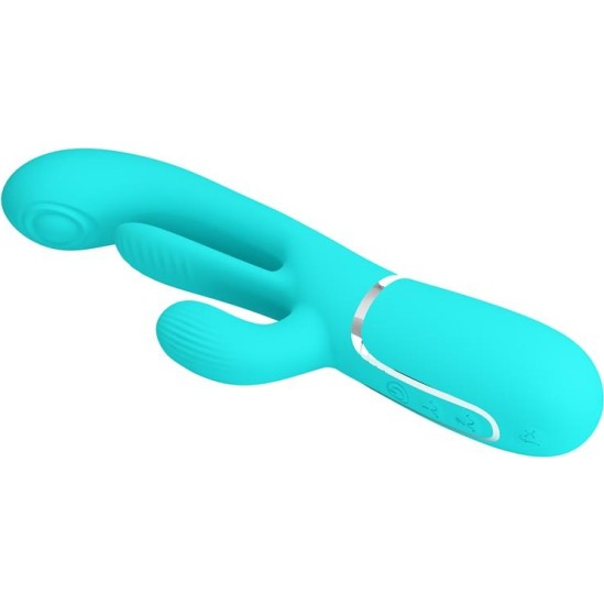 Prettylove Shania Tripple Rabbit Vibrator Turquoise